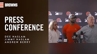 Jimmy Haslam, Dee Haslam, and Andrew Berry | Press Conference