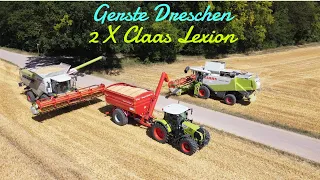 2 X Claas Lexion in der Gerste #ClaasLexion6800 #ClaasLexion580