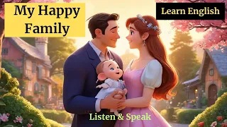 My Happy Family | Learn English Through Story | English Speaking Skill | English Kiq