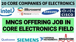 20 Core Companies of Electronics| Top 20 Core Electronics Companies for ECE| Electronics Core jobs