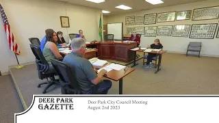 Deer Park City Council Meeting August 2nd 2023
