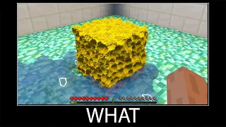 Minecraft wait what meme part 44 Realistic sponge and water