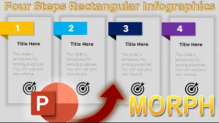 4 Steps Rectangular Infographic Slide Create in PowerPoint l Animated Slide Design Tutorial