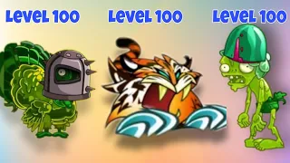 PVZ2 all Plants level 100 vs level 10 vs level 1 vs Feastivus piano Zombie | PVZ2 MK