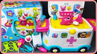 14 Minutes Satisfying with Unboxing Pinkfong Baby Shark Ambulance Hospital Play ASMR ( No Music)