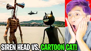 LANKYBOX Reacts To SIRENHEAD vs. CARTOON CAT! (INSANE REAL LIFE FOOTAGE!)