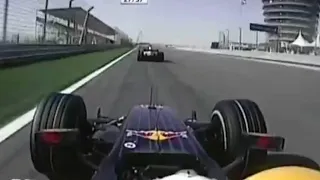 David Coulthard passing Giancarlo Fisichella Onboard || Bahrain gp 2007 #f1 #onboard  #slipstream