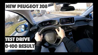 NEW Peugeot 208 2021 1.2 102HP | POV 4K TEST DRIVE | 0-100