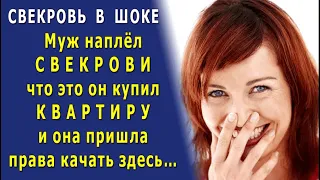 - А ты, девочка, не хами мне, это квартира моего сына! - заявила свекровь. Вот рассмешила-то!