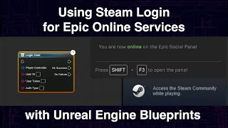 Using Steam Login for Epic Online Services with Unreal Engine Blueprints