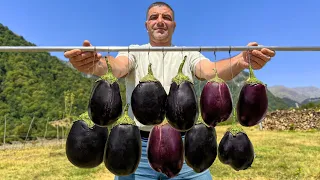 A Couple of Hermits Cooks EGGPLANTS with Very Juicy Meat Stuffing!