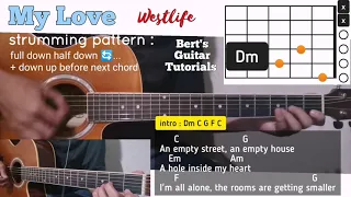 My Love - Westlife guitar chords w/ lyrics & strumming tutorial