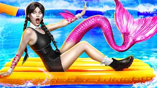 Come diventare una Sirena in un Parco Acquatico! La trasformazione di Mercoledì Addams!