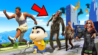 SHINCHAN AND FRANKLIN TRIED THE IMPOSSIBLE ZOMBIE APOCALYPSE CHALLENGE GTA 5