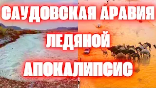 Апокалипсис в Саудовской Аравии сегодня град и ледяные реки покрыли пустыню