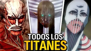 Todos Los TITANES en ATTACK ON TITAN (Shingeki no Kyojin)