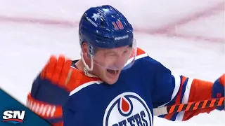 Zach Hyman Scores One-Timer Off Sweet Leon Draisaitl Pass