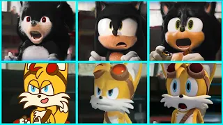 Sonic The Hedgehog Movie DARK SONIC vs TAILS SONIC BOOM Uh Meow All Designs Compilation