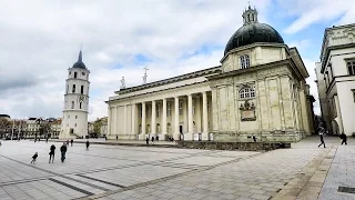 Vilnius, Lithuania. A Walk Around the City Centre and The Cathedral