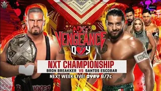 Bron Breakker vs Santos Escobar (NXT Championship - Full Match Part 1/2)