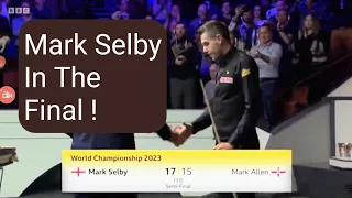 KBV-474 Mark Selby Wins His Semi-final Over Mark Allen & Will Play Luca Brecel In The Final.