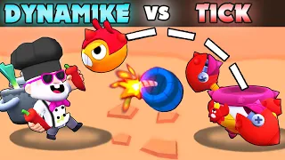 DYNAMIKE vs TICK | 1 vs 1 | 29 Tests | Best Brawler in Brawl Stars?