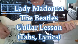 Lady Madonna, The Beatles. Guitar lesson (Tabs, Lyrics)