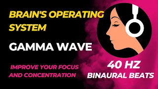 40 Hz Gamma Wave - Brains Operating System: Pure Tone Frequency for FOCUS MEMORY and CONCENTRATION