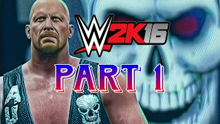WWE 2K16 Showcase Stone Cold Steve Austin walkthrough part 1 (XBOX ONE) #wwe
