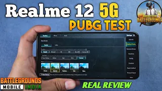 Realme 12 5G PUBG TEST & BGMI TEST 😱 Realme 12 PUBG Gaming Test & Graphics Test 🔥