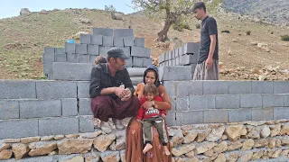 "Helping hand: Sajjad's help to Muhammad to build a house