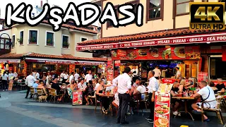 KUŞADASI CITY CENTER WALKING TOUR | OLD TOWN BAZAAR and BAR STREET | 5 July 2023 | 4k UHD 60fps