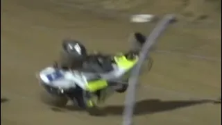 Alex Bright HORRIFIC FLIP @ Lawrenceburg Speedway - USAC National Sprint Cars - Indiana Sprint Week