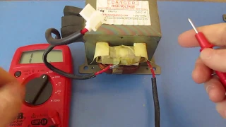 How to Test Microwave Oven Transformer High Voltage HV with a multimeter