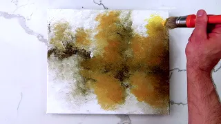 Another Dimension: Step by Step painting | Yellow Trees & Mirror Reflection | Acrylics