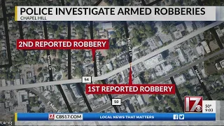 Woman gunman reported in 1 of 2 Chapel Hill robberies