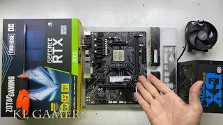 AMD Ryzen 5 3600 GIGABYTE B450M S2H ZOTAC RTX3060 Whte Gaming PC Build