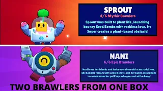 The Funniest & Craziest Brawl Stars Box Opening Reaction! | 2 Brawlers From One Box - Nani & Sprout