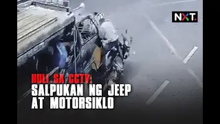 Huli sa CCTV: Salpukan ng jeep at motorsiklo | NXT