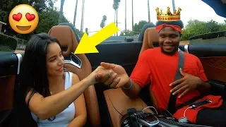 Uber Driver Raps FAST for HOT girl in a Mercedes AMG GTC! 🔥