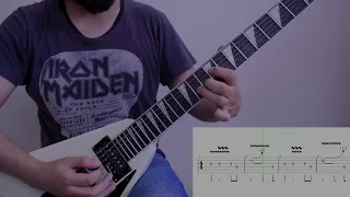 Megadeth - Trust guitar solo lesson with TAB note by note, how to play with correct ending lick