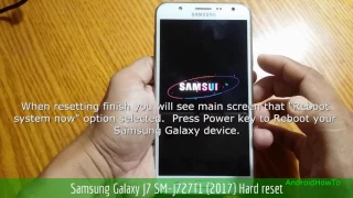 Samsung Galaxy J7 SM-J727T1 (2017) Hard reset