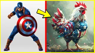 AVENGERS but CHICKEN VENGERS 🔥 All Characters (marvel & DC) 2024