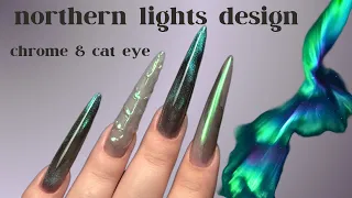 Northern Lights Nails | Chrome & Watercolor || CELESTIA