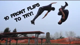 10+ FRONT FLIPS TO TRY!