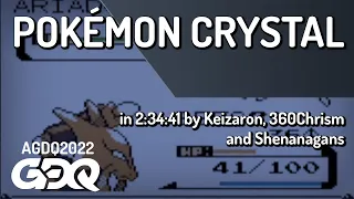 Pokémon Crystal by Keizaron, 360Chrism and Shenanagans in 2:34:41- AGDQ 2022 Online