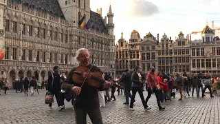 That famous Cello Prelude, in Grand Place, Brussels