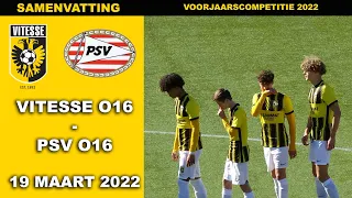 Samenvatting Vitesse O16 - PSV O16 zaterdag 19 maart 2022