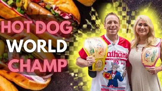 Nathan's Hot Dog Eating Contest | World Record | Competitive eating Matt Stonie Upsets Joey Chestnut