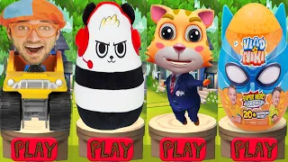 Tag with Combo Panda vs  Blippi world Adventure Run vs Cat Runner